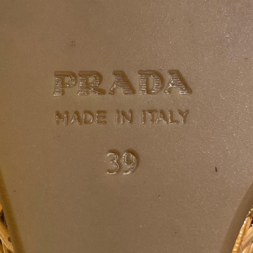 PRADA woven wedge strappy open toe sandals sz 39 made in Italy - Picture 13 of 15